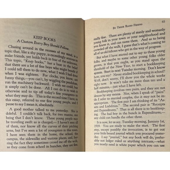 Vintage 1929 Book "Messages To Boys" Radio Friend By E.R. Gurney Morality HC Vtg - Picture 12 of 16